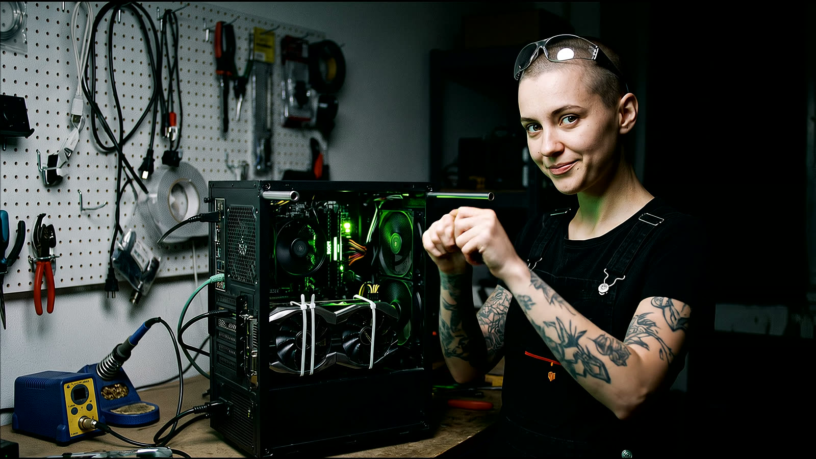 Maker junto a un equipo con dos GPU